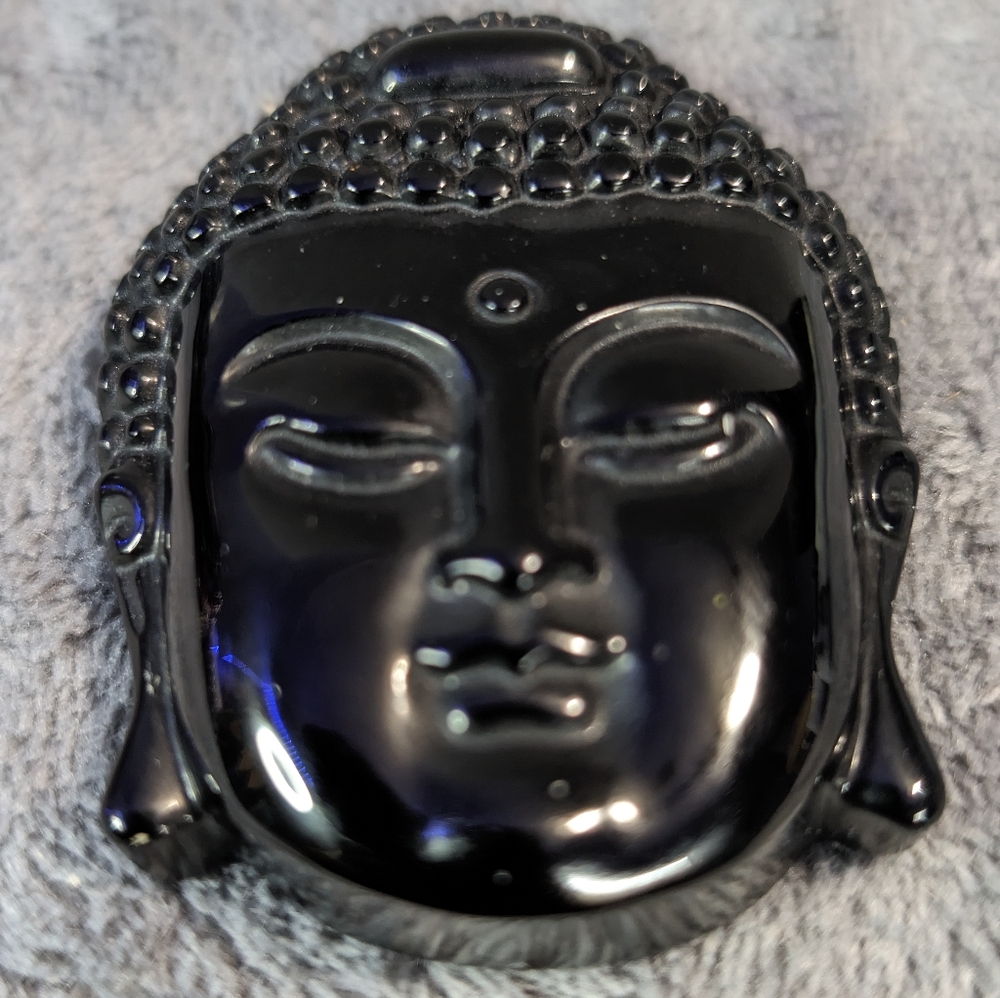 Black Obsidian Buddha Palm